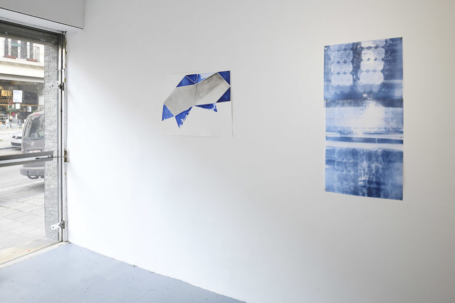 Intersti-Ciel, La Part Du Feu, Bruxelles, 2020 vues de l’exposition de Sarah Behets, taille douce, encre et photogramme