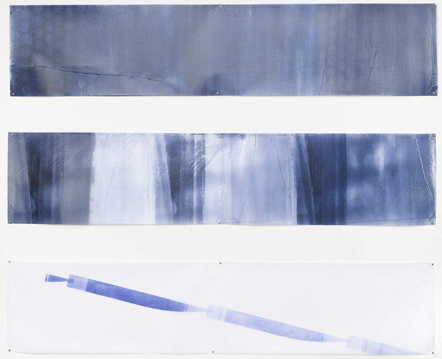 Intersti-Ciel, La Part Du Feu, Bruxelles, 2020 vues de l’exposition de Sarah Behets, taille douce, encre et photogramme